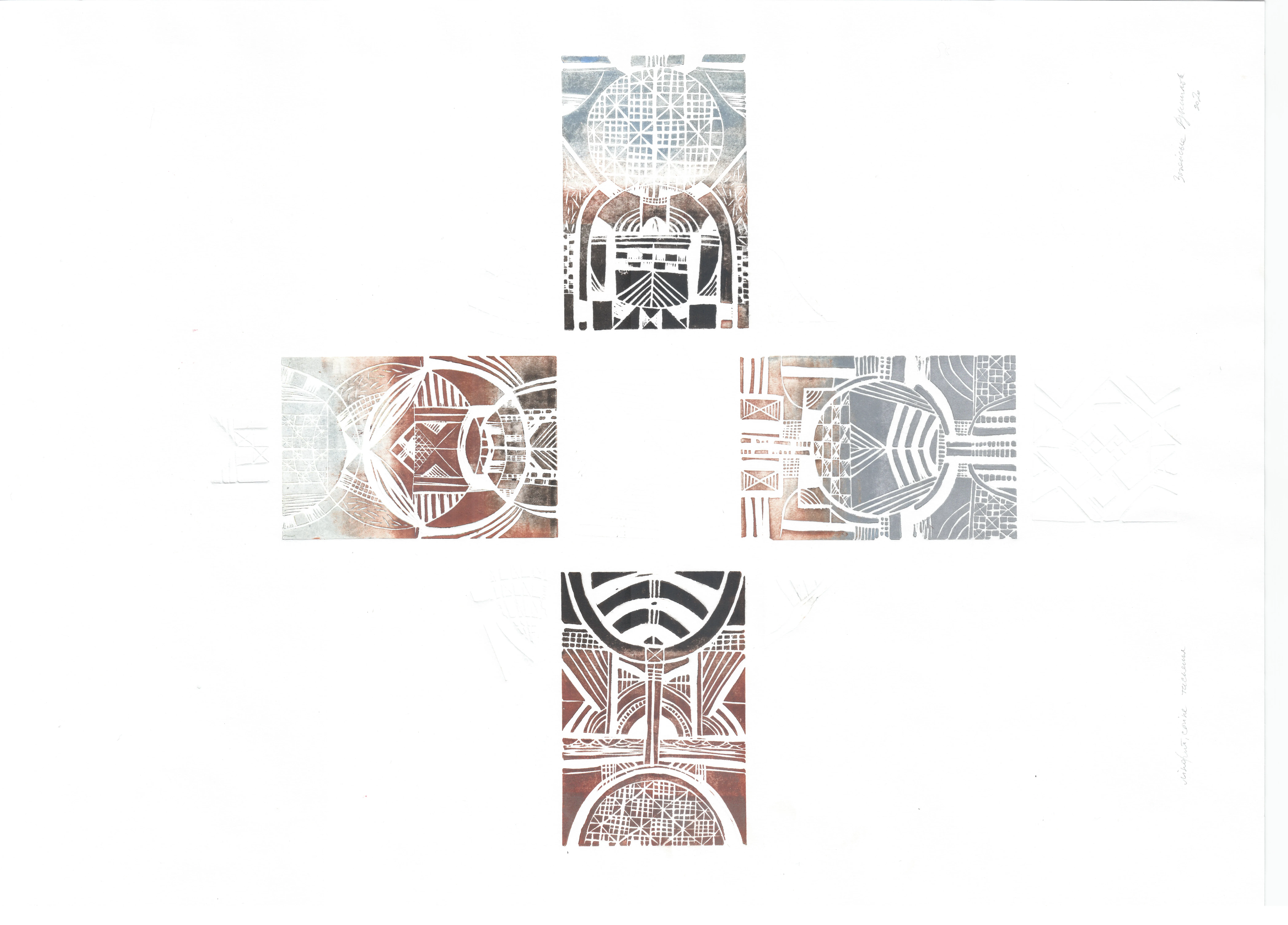 Image of Visible/invisible by Dzvinka Zagayska, a Printed Graphics, based in Lviv / Green Sofa