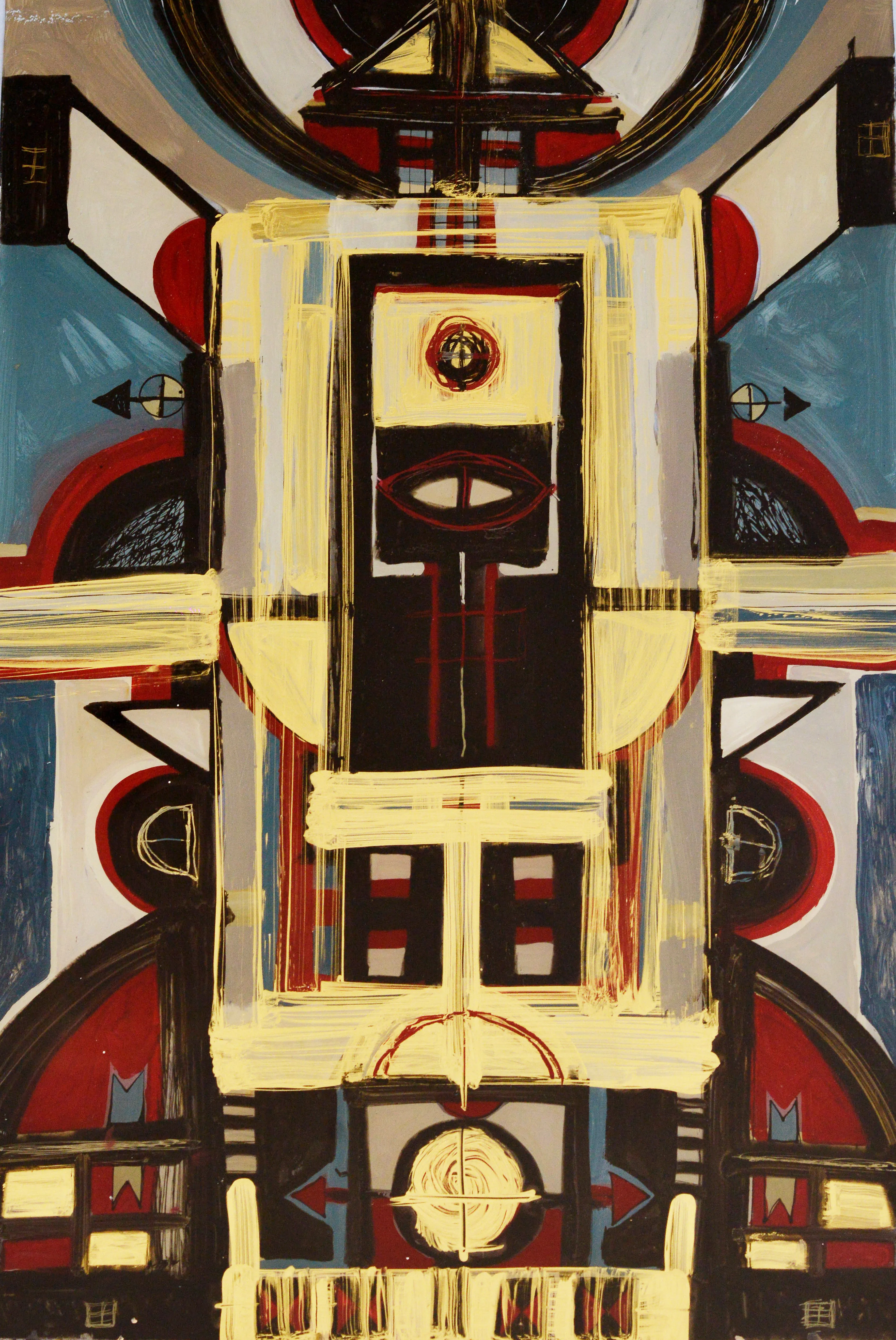 Image of Symmetry by Dzvinka Zagayska, made of glass/oil, Glass painting medium, from Львів, part of the Symmetry series