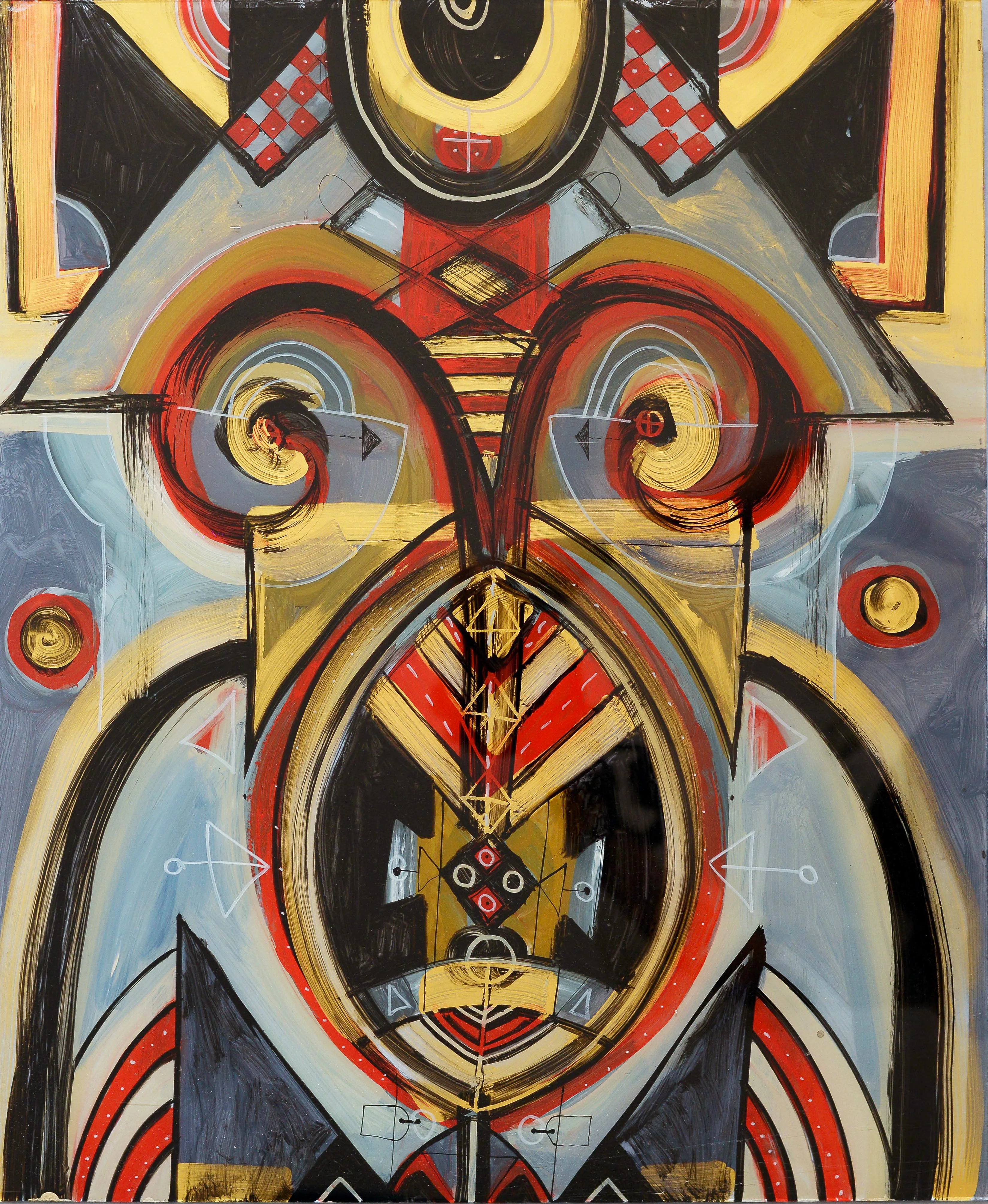 Image of Birth by Dzvinka Zagayska, made of скло/туш/олія, Glass painting medium, from Львів, part of the Symmetry series