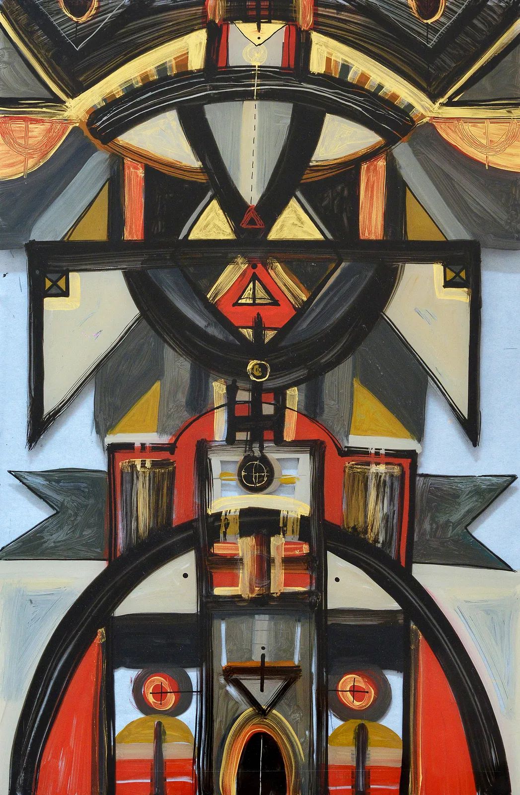 Image of Symmetry by Dzvinka Zagayska, made of glass/ink/oil, Glass painting medium, part of the Symmetry series