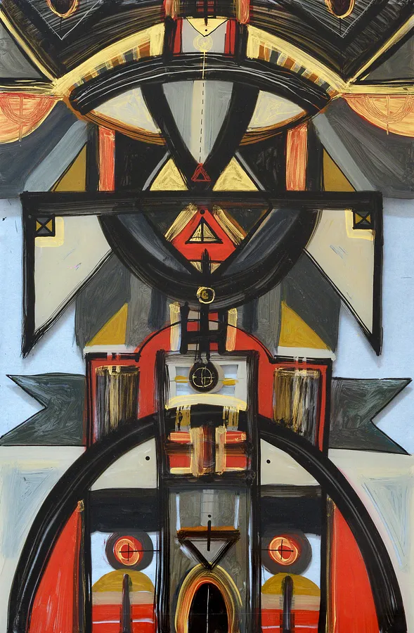 Image of Symmetry by Dzvinka Zagayska, Glass painting medium, part of the Symmetry series