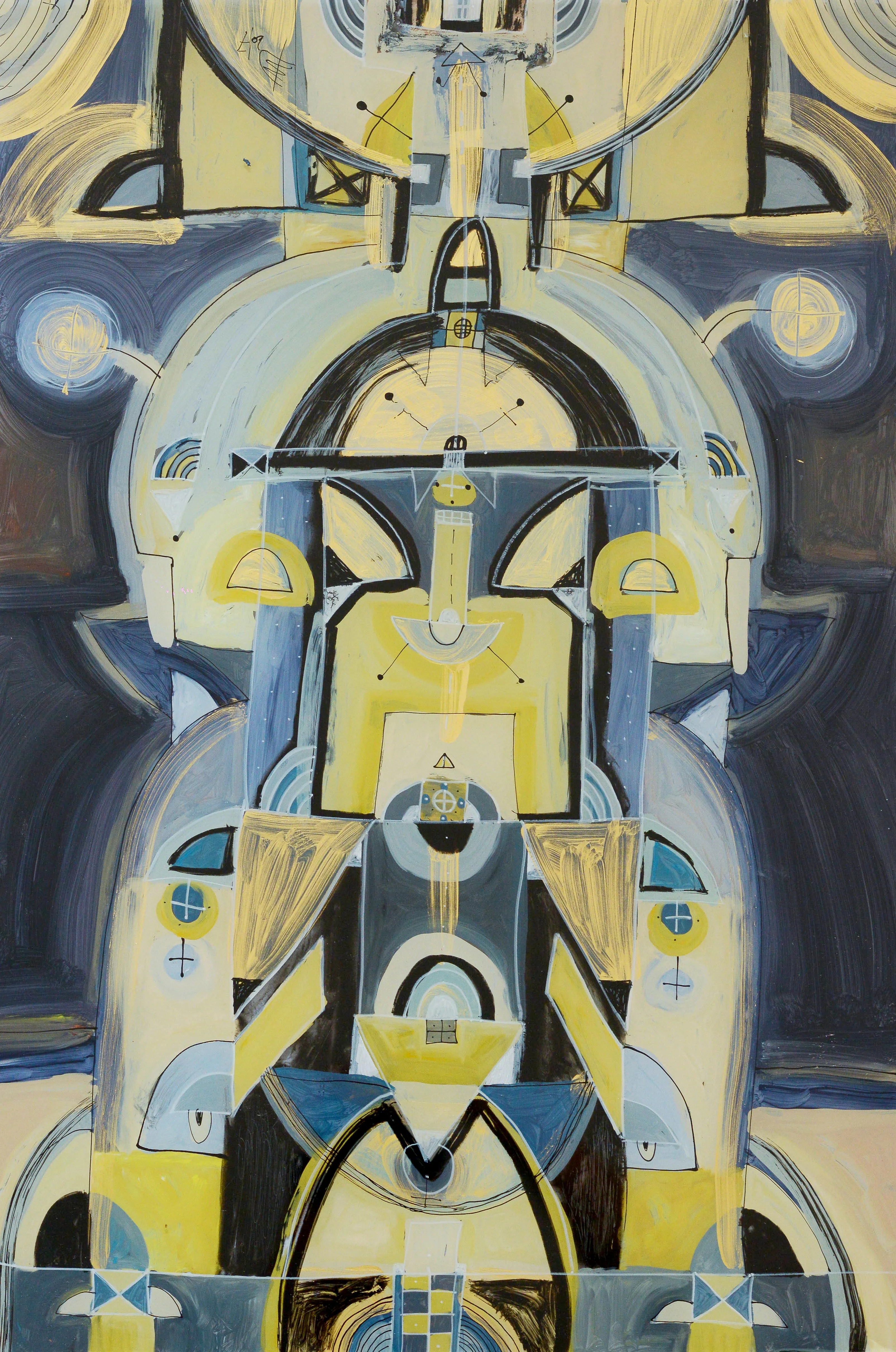 Image of memory by Dzvinka Zagayska, made of скло/туш/олія, Glass painting medium, from Львів, part of the Symmetry series