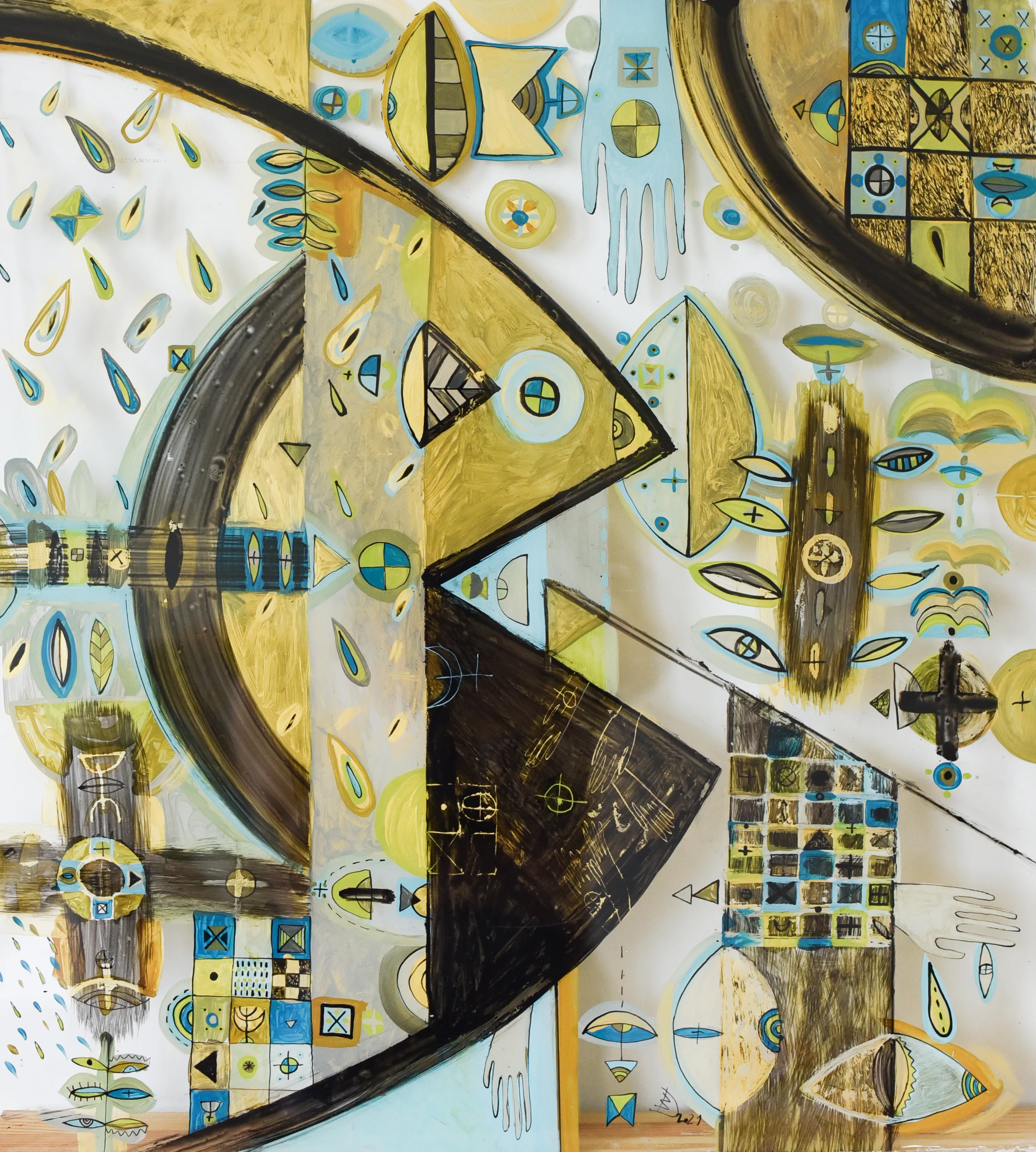 Image of Fish by Dzvinka Zagayska, size: 65/50, made of glass/oil, Glass painting medium, from Lviv