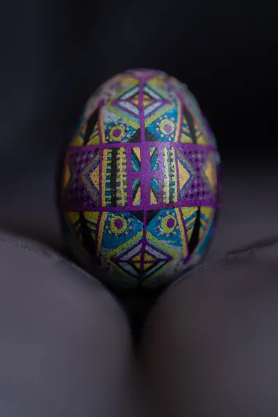 Image of pysanka by Dzvinka Zagayska, size: 25*25, made of dye, wax, chicken egg, Pysanky medium, from Lviv, part of the 2024 series, priced at $5500 Photo 3 of 7.