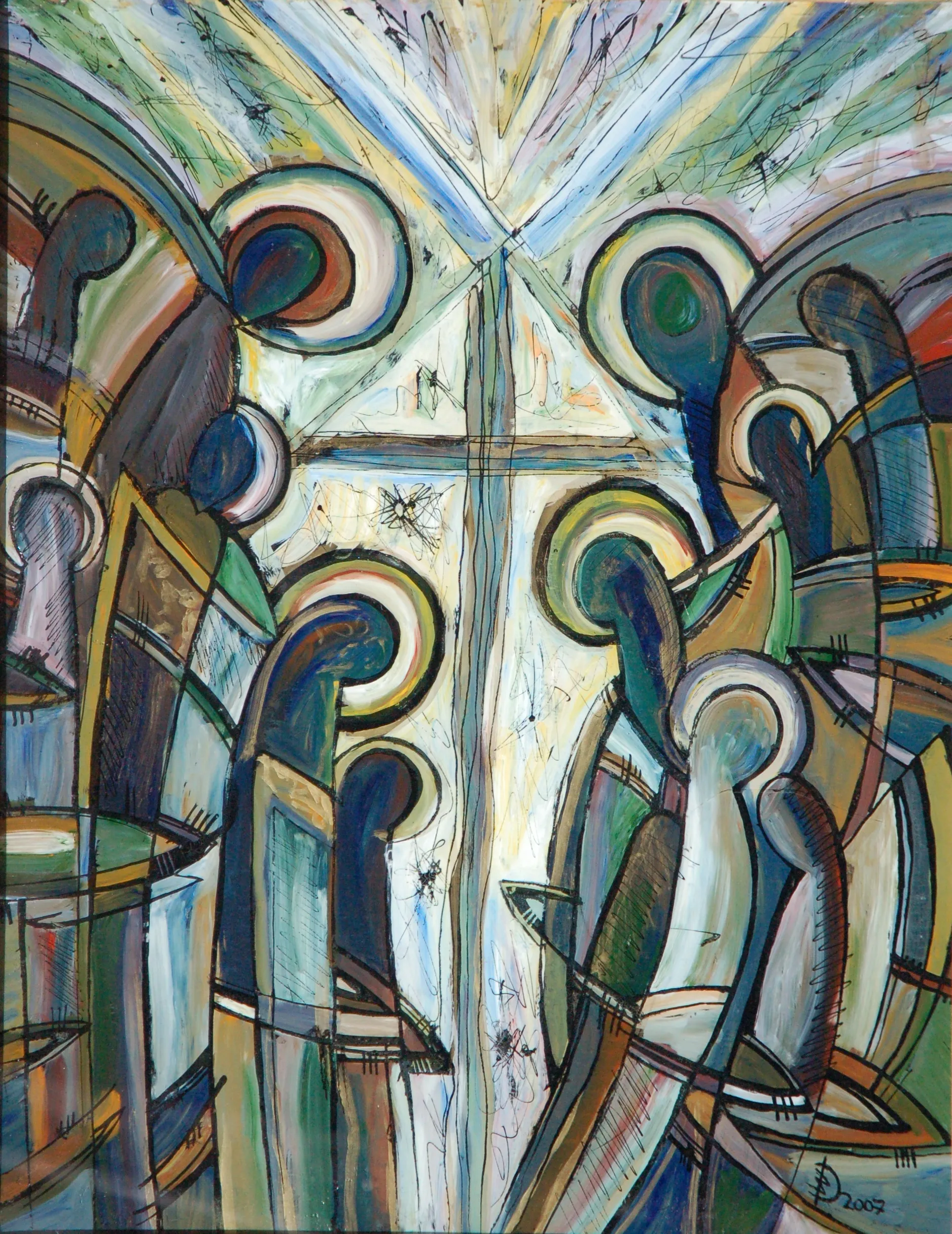 Image of SIGNS by Dzvinka Zagayska, a Painting on glass / oil, based in Drohobych